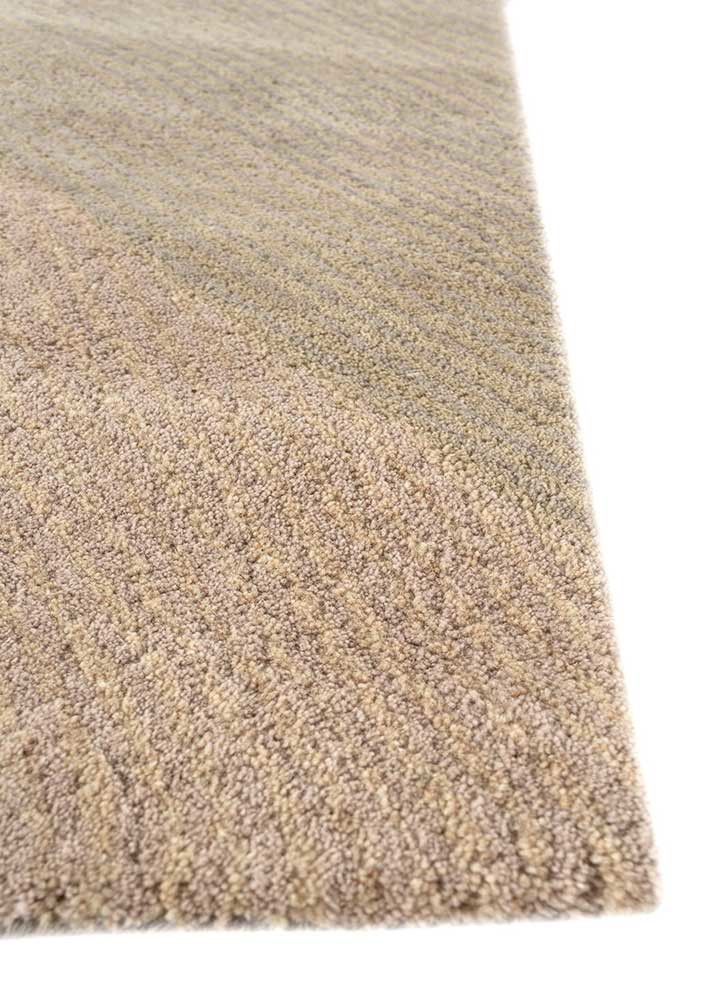 come around grey and black wool and viscose hand tufted Rug - Corner