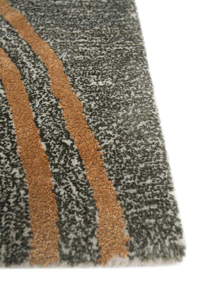 caliedo ivory wool and viscose hand tufted Rug - Corner