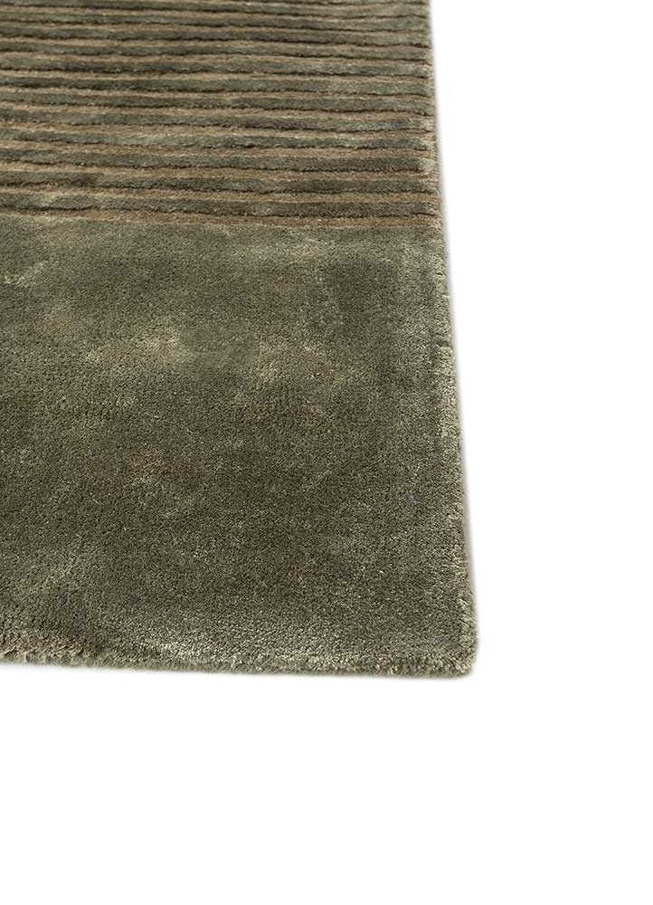 caliedo green wool and viscose hand tufted Rug - Corner