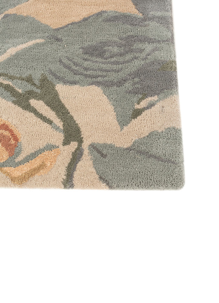 hacienda blue wool and viscose hand tufted Rug - Corner hacienda blue wool and viscose hand tufted Rug - Corner