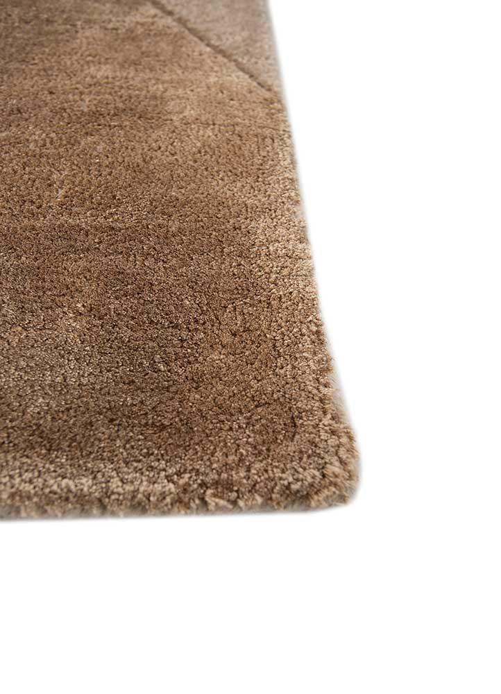 acar beige and brown wool and viscose hand tufted Rug - Corner
