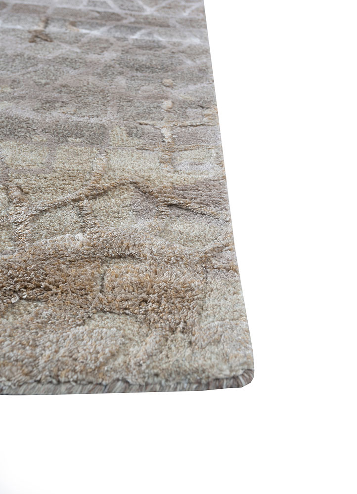 mythos beige and brown wool and viscose hand tufted Rug - Corner mythos beige and brown wool and viscose hand tufted Rug - Corner