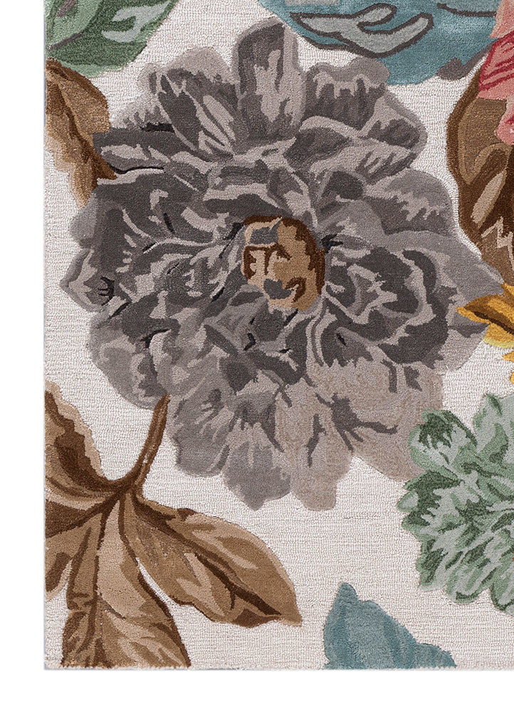 hacienda ivory wool and viscose hand tufted Rug - Corner hacienda ivory wool and viscose hand tufted Rug - Corner