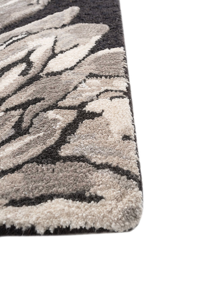 hacienda blue wool and viscose hand tufted Rug - Corner