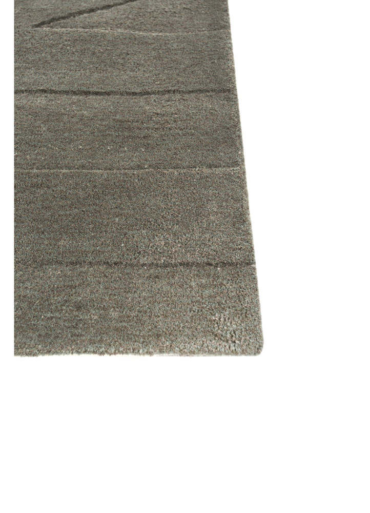 caliedo blue wool and viscose hand tufted Rug - Corner