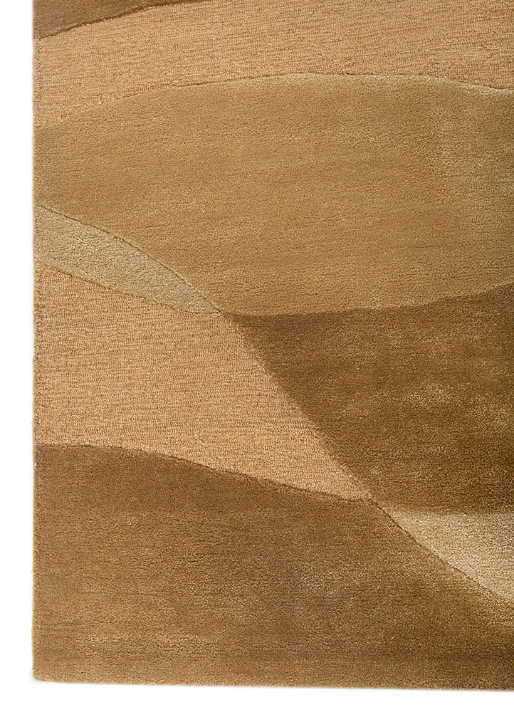 cera gold wool and viscose hand tufted Rug - Corner cera gold wool and viscose hand tufted Rug - Corner