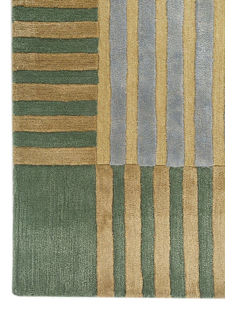 caliedo blue wool and viscose hand tufted Rug - Corner caliedo blue wool and viscose hand tufted Rug - Corner