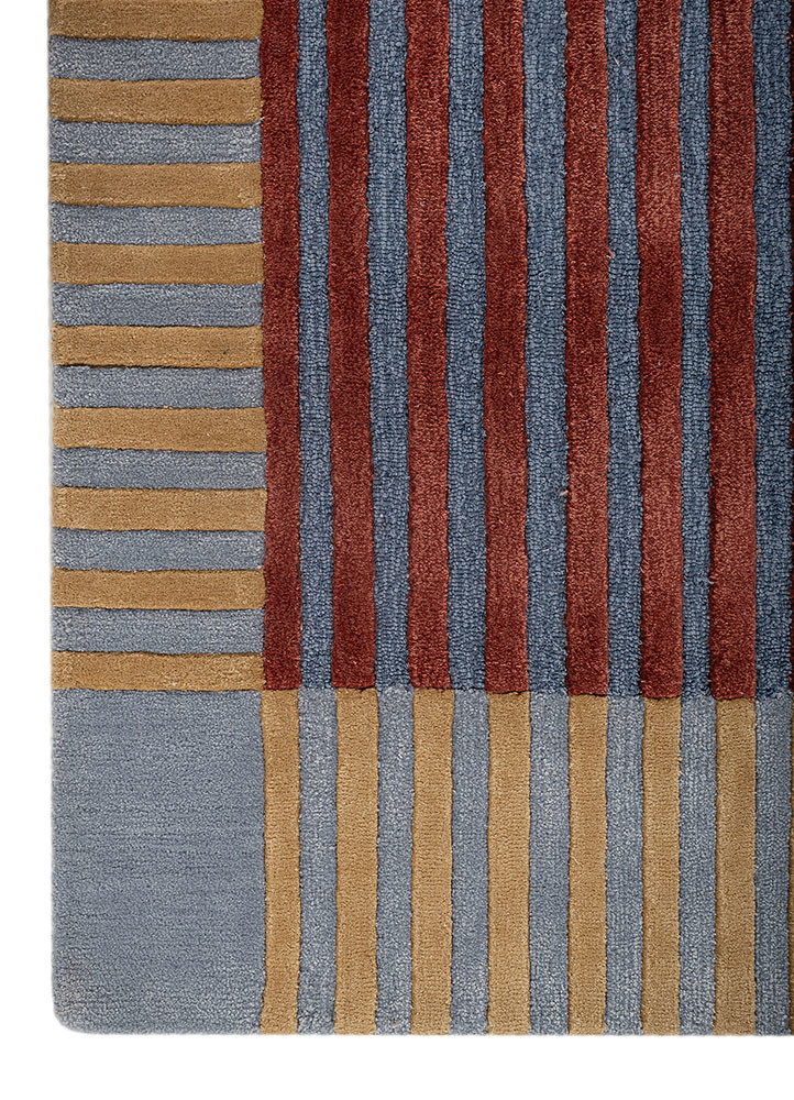 caliedo red and orange wool and viscose hand tufted Rug - Corner caliedo red and orange wool and viscose hand tufted Rug - Corner