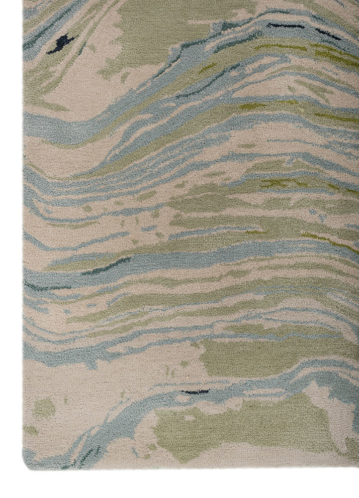 genesis green wool and viscose hand tufted Rug - Corner genesis green wool and viscose hand tufted Rug - Corner