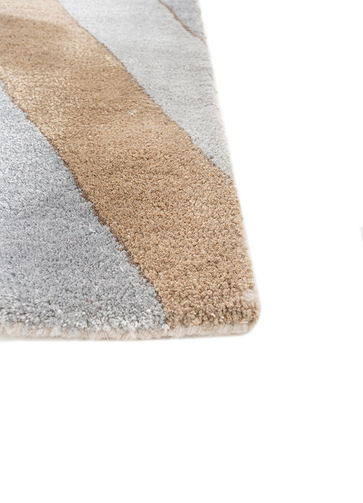 acar ivory wool and viscose hand tufted Rug - Corner acar ivory wool and viscose hand tufted Rug - Corner
