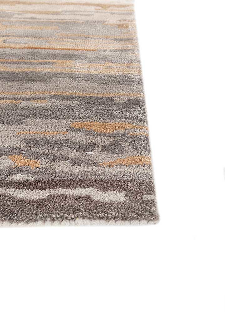 genesis grey and black wool and viscose hand tufted Rug - Corner