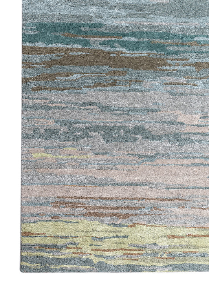 genesis green wool and viscose hand tufted Rug - Corner genesis green wool and viscose hand tufted Rug - Corner