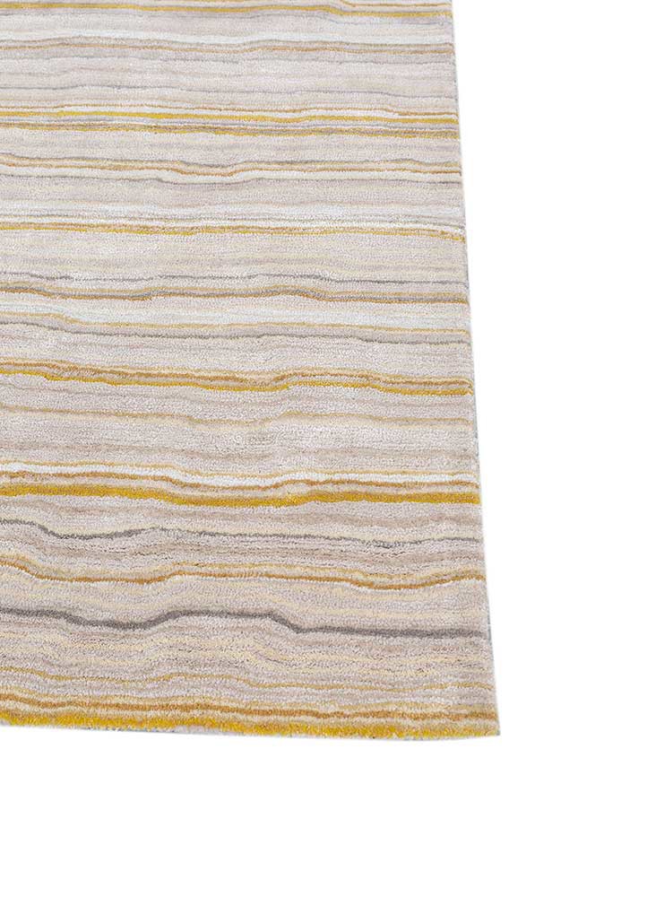 genesis ivory wool and viscose hand tufted Rug - Corner