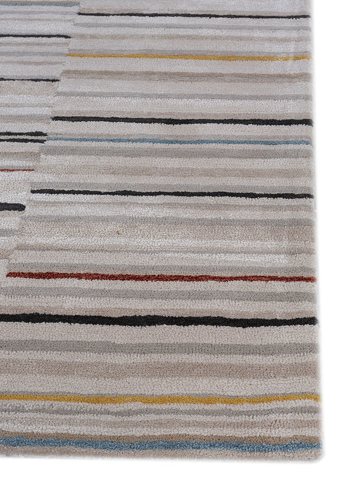 acar ivory wool and viscose hand tufted Rug - Corner acar ivory wool and viscose hand tufted Rug - Corner