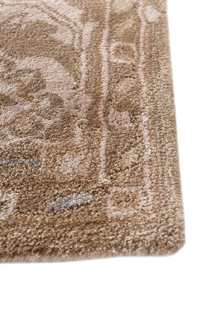 mythos ivory wool and viscose hand tufted Rug - Corner mythos ivory wool and viscose hand tufted Rug - Corner