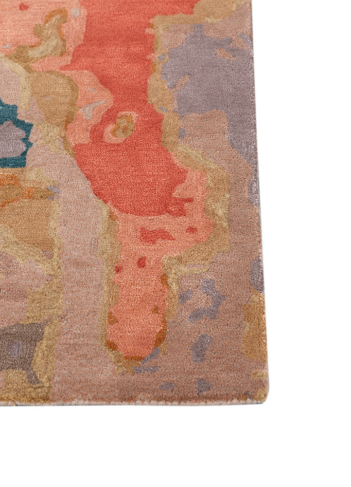 genesis beige and brown wool and viscose hand tufted Rug - Corner genesis beige and brown wool and viscose hand tufted Rug - Corner