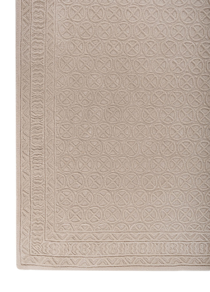 pathways ivory wool and viscose hand tufted Rug - Corner pathways ivory wool and viscose hand tufted Rug - Corner