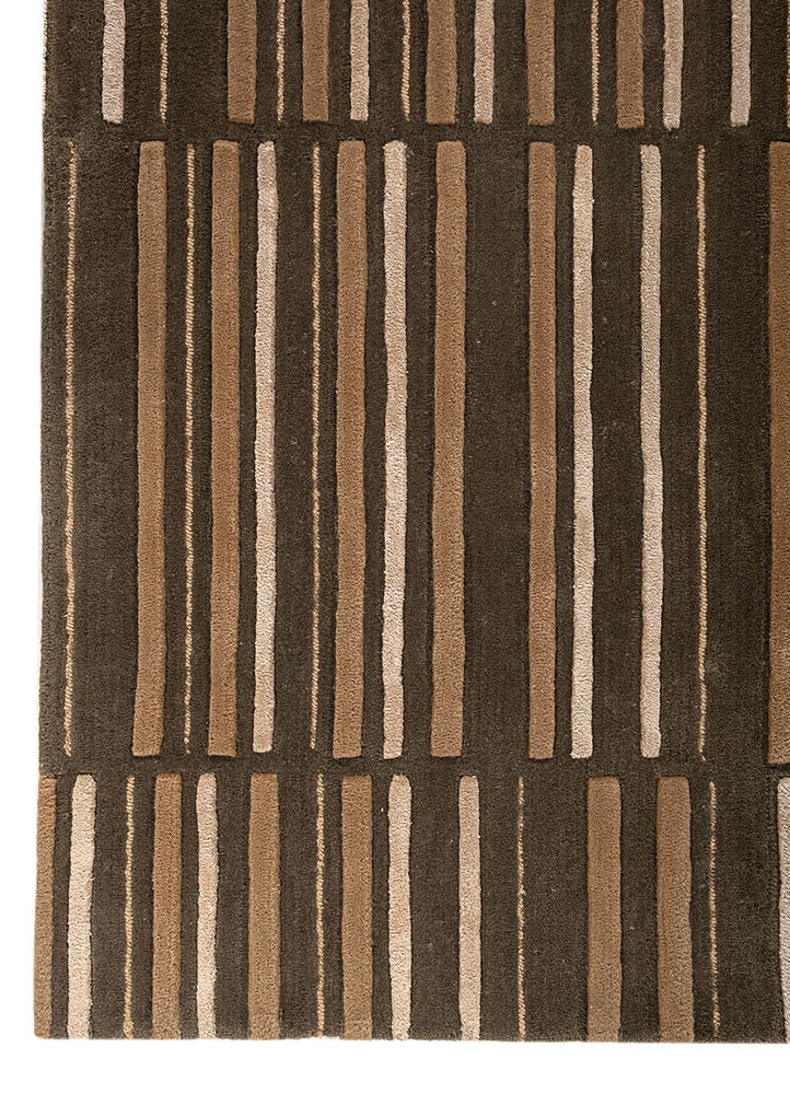 faces grey and black wool and viscose hand tufted Rug - Corner