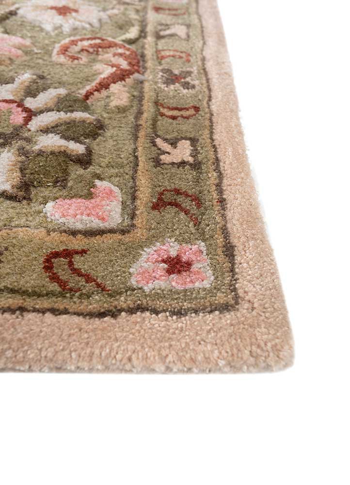 kasbah red and orange wool and viscose hand tufted Rug - Corner