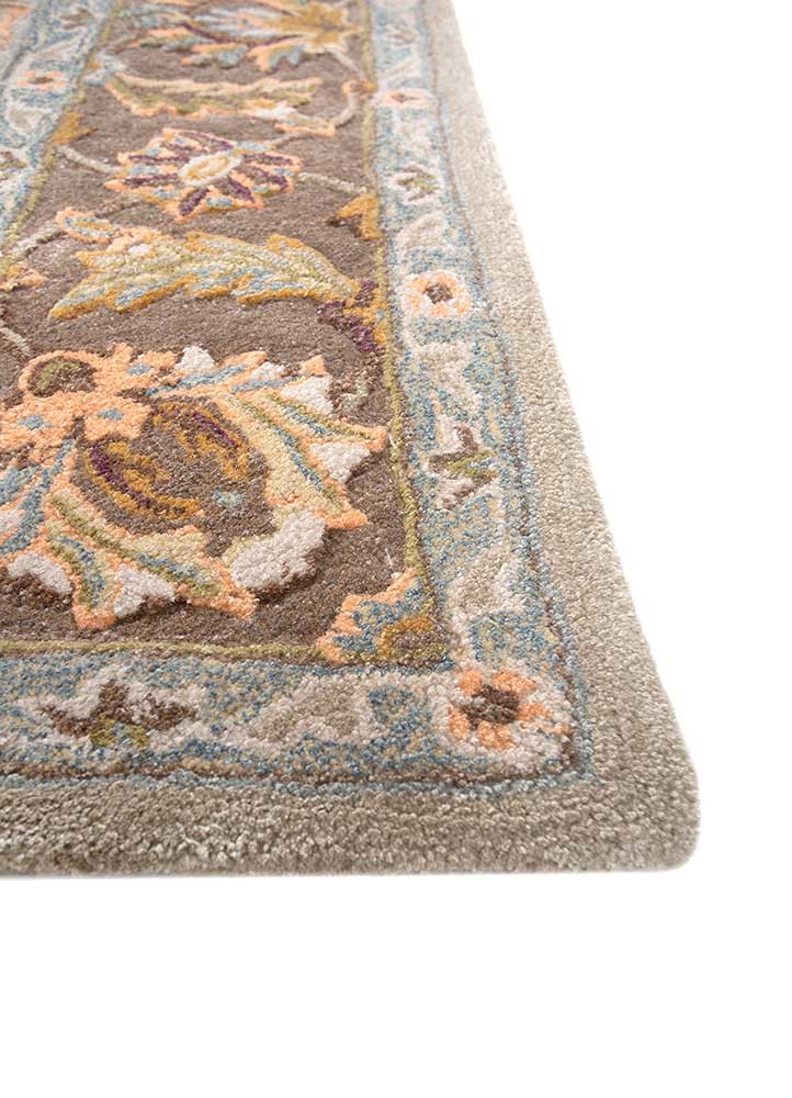 kasbah beige and brown wool and viscose hand tufted Rug - Corner kasbah beige and brown wool and viscose hand tufted Rug - Corner