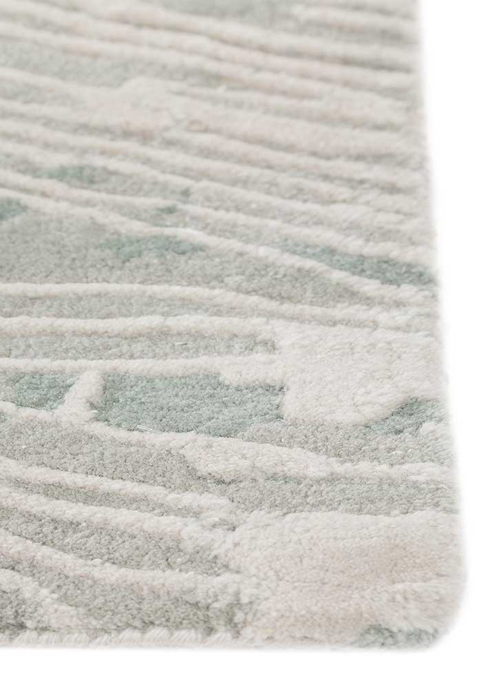 wild wanderlust blue wool hand tufted Rug - Corner wild wanderlust blue wool hand tufted Rug - Corner
