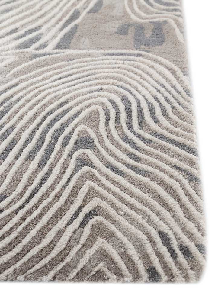 modo grey and black wool hand tufted Rug - Corner modo grey and black wool hand tufted Rug - Corner