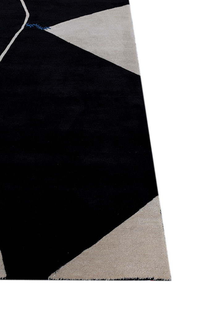 daa haus blue wool and viscose hand tufted Rug - Corner daa haus blue wool and viscose hand tufted Rug - Corner