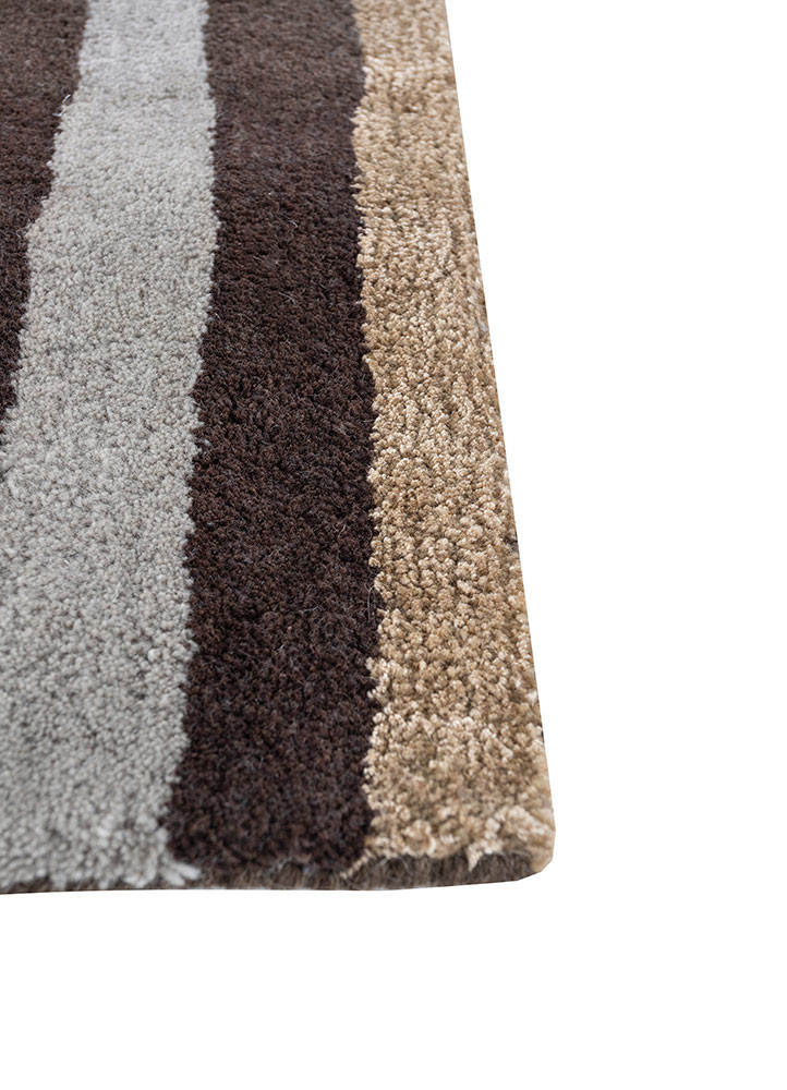 acar beige and brown wool and viscose hand tufted Rug - Corner acar beige and brown wool and viscose hand tufted Rug - Corner