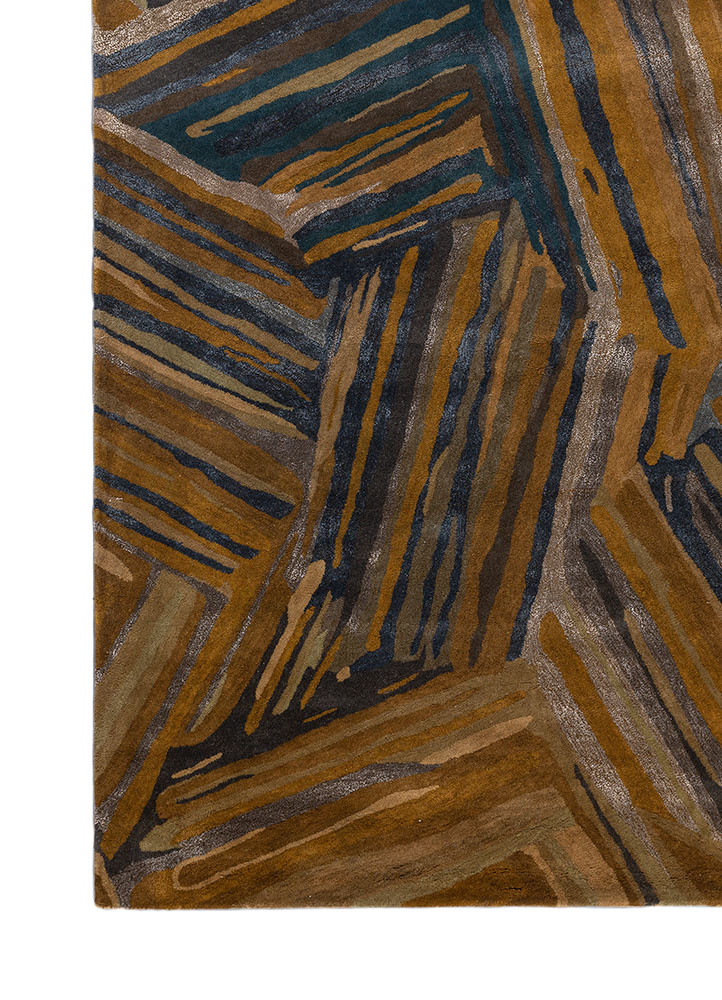 genesis gold wool and viscose hand tufted Rug - Corner genesis gold wool and viscose hand tufted Rug - Corner