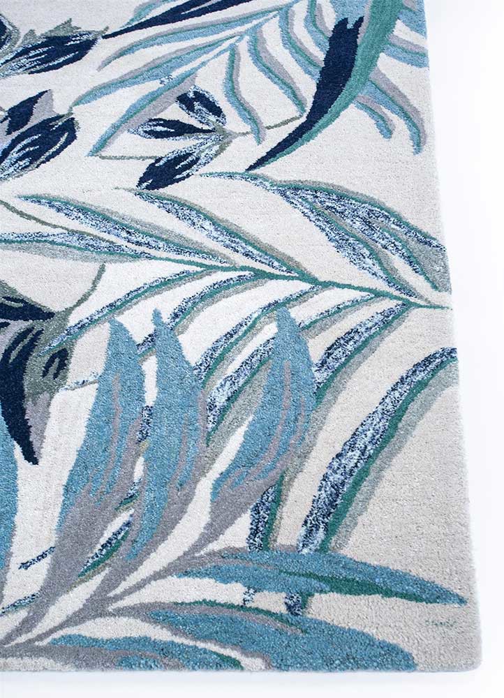 hacienda ivory wool and viscose hand tufted Rug - Corner hacienda ivory wool and viscose hand tufted Rug - Corner