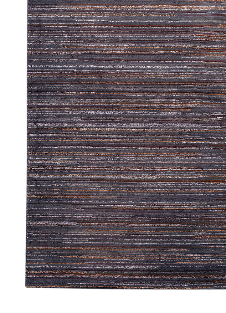 acar grey and black wool and viscose hand tufted Rug - Corner acar grey and black wool and viscose hand tufted Rug - Corner