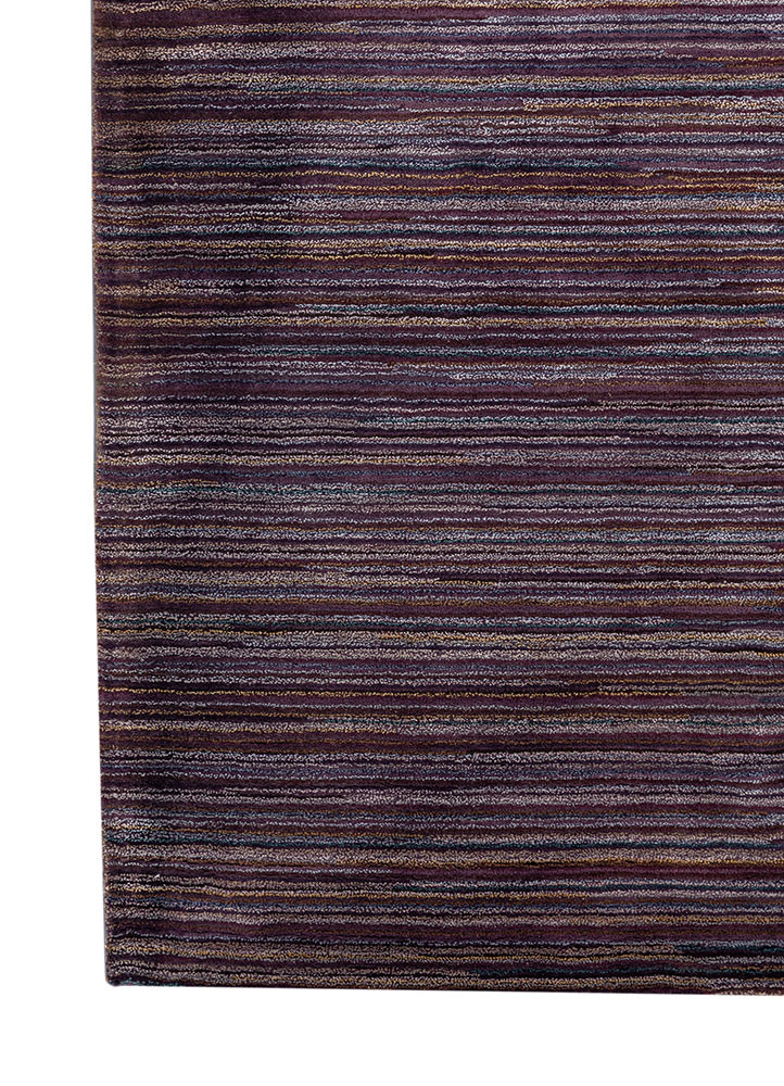 acar pink and purple wool and viscose hand tufted Rug - Corner
