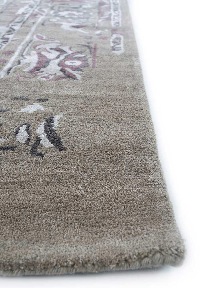 mythos grey and black wool and viscose hand tufted Rug - Corner mythos grey and black wool and viscose hand tufted Rug - Corner