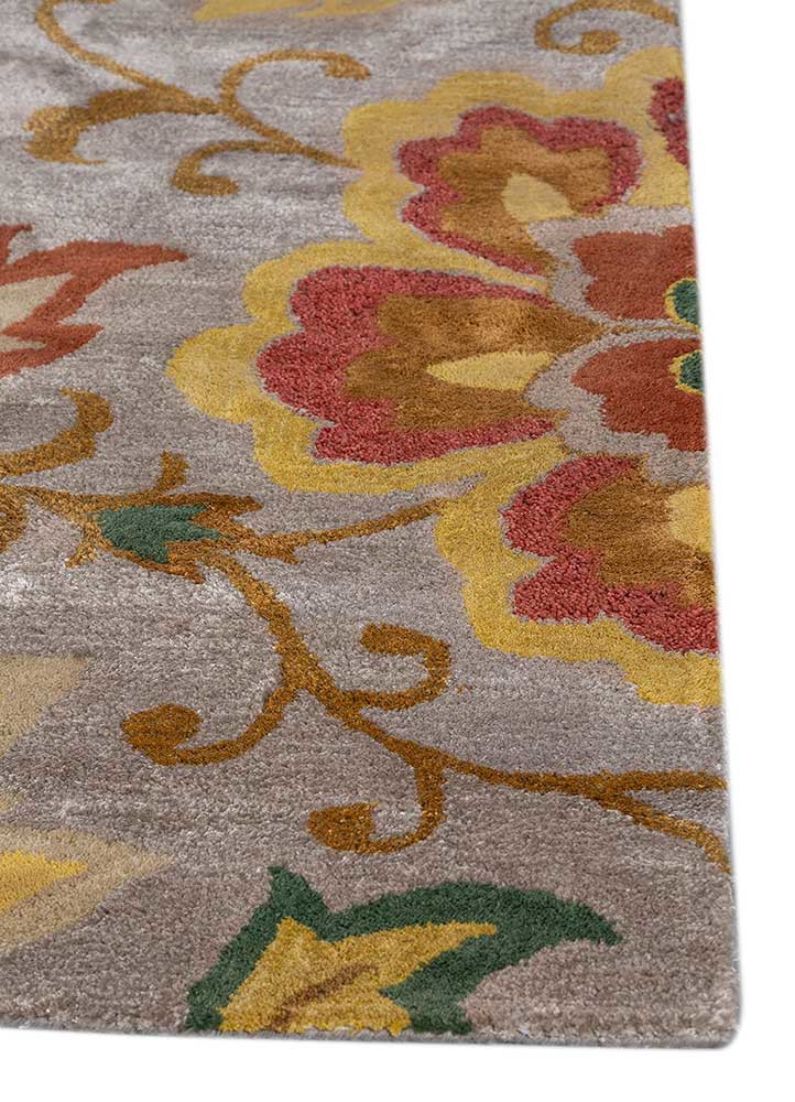 hacienda grey and black wool and viscose hand tufted Rug - Corner hacienda grey and black wool and viscose hand tufted Rug - Corner