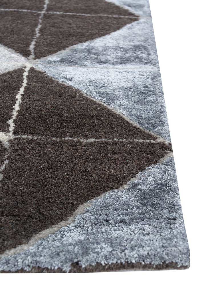 caliedo beige and brown wool and viscose hand tufted Rug - Corner