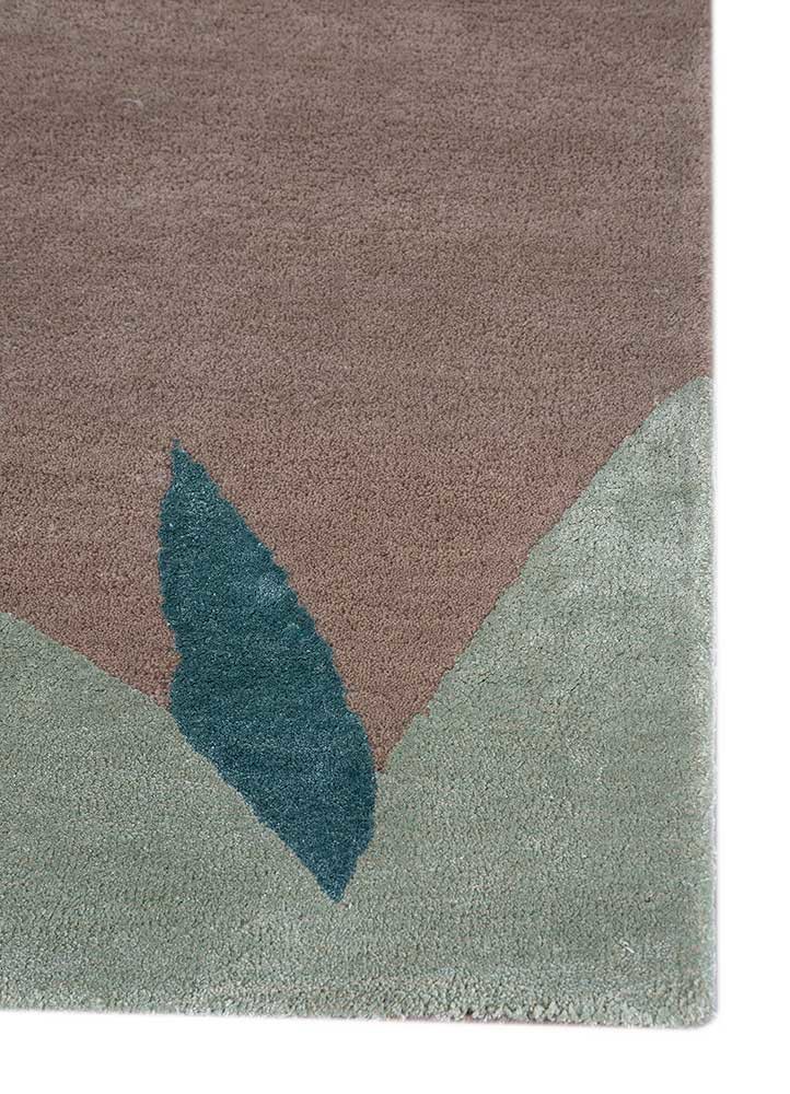confetti beige and brown wool and viscose hand tufted Rug - Corner