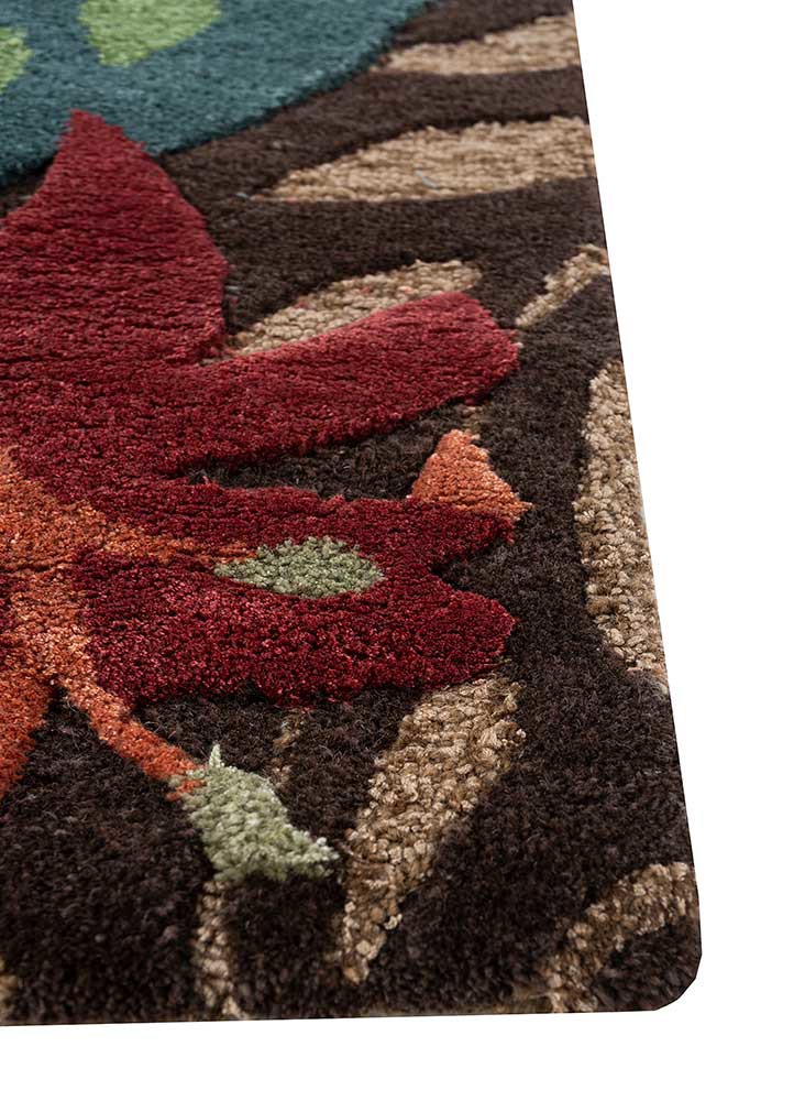 hacienda beige and brown wool and viscose hand tufted Rug - Corner hacienda beige and brown wool and viscose hand tufted Rug - Corner