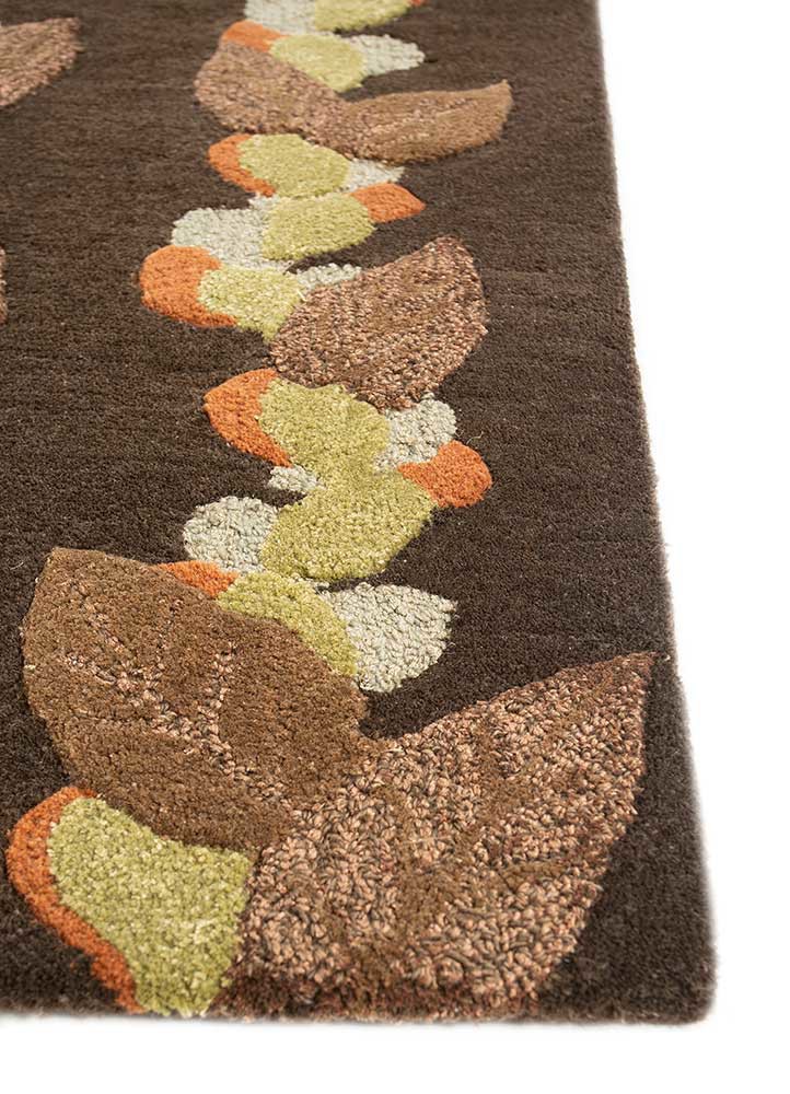 hacienda beige and brown wool and viscose hand tufted Rug - Corner hacienda beige and brown wool and viscose hand tufted Rug - Corner