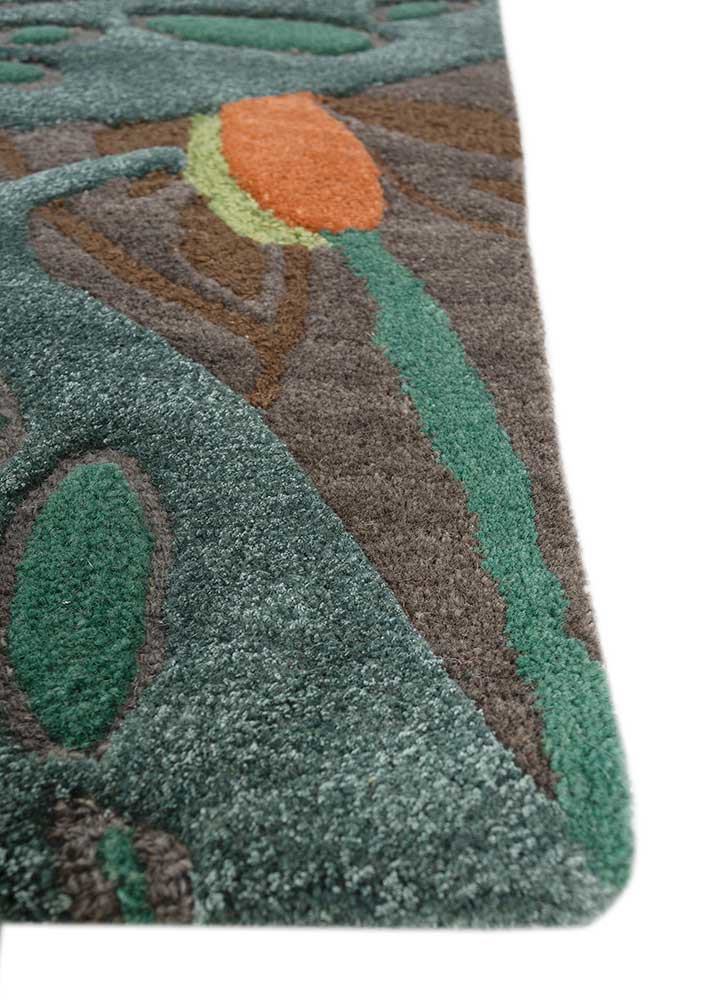 hacienda blue wool and viscose hand tufted Rug - Corner hacienda blue wool and viscose hand tufted Rug - Corner