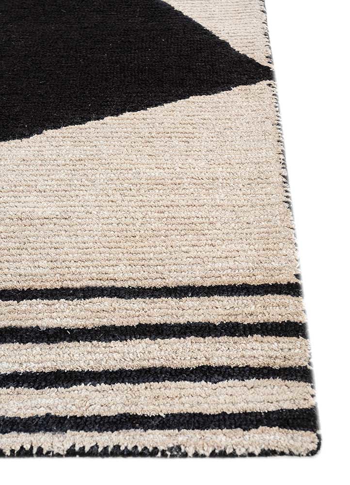pathways grey and black wool and viscose hand tufted Rug - Corner pathways grey and black wool and viscose hand tufted Rug - Corner