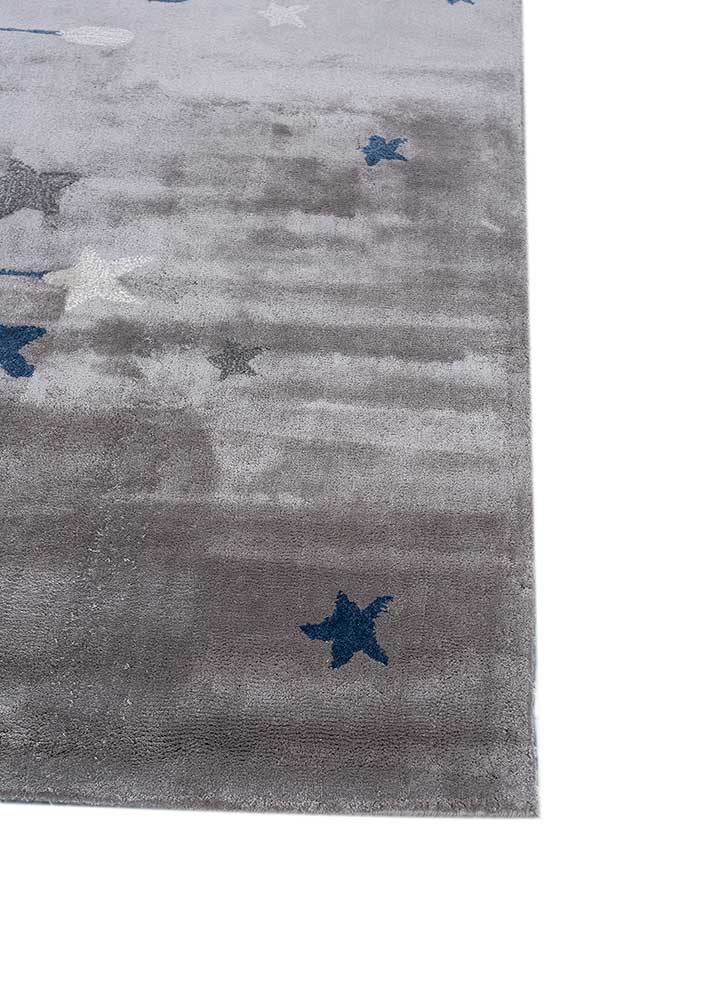 confetti grey and black wool and viscose hand tufted Rug - Corner confetti grey and black wool and viscose hand tufted Rug - Corner