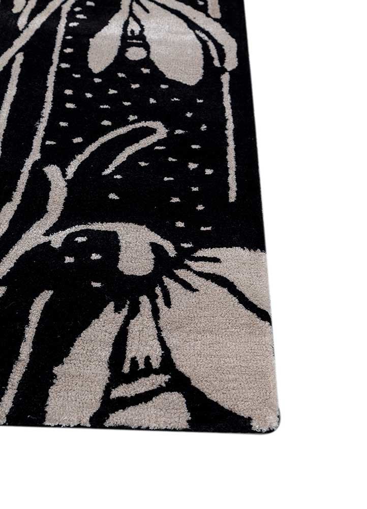 hacienda grey and black wool and viscose hand tufted Rug - Corner hacienda grey and black wool and viscose hand tufted Rug - Corner