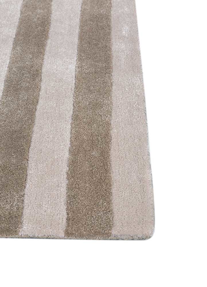 confetti beige and brown wool and viscose hand tufted Rug - Corner