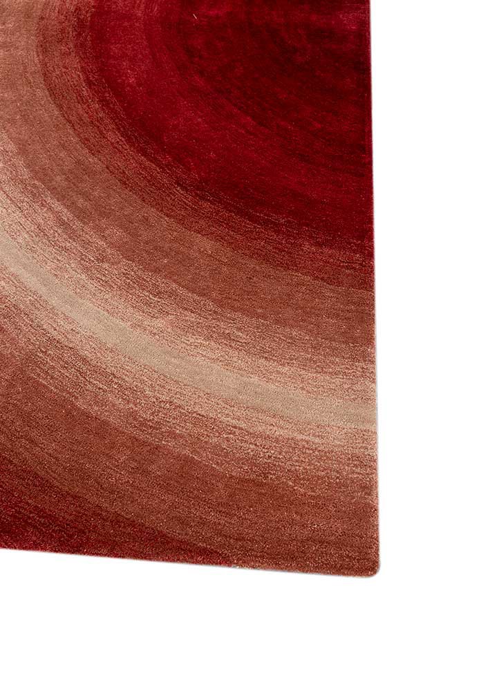 chroma red and orange wool and viscose hand tufted Rug - Corner
