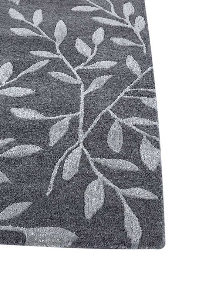 aurelia blue wool and viscose hand tufted Rug - Corner