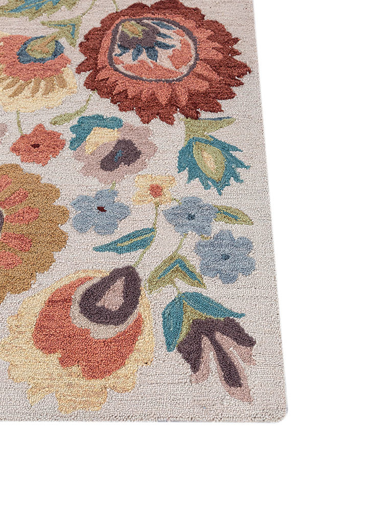 hacienda ivory polyester hand tufted Rug - Corner hacienda ivory polyester hand tufted Rug - Corner