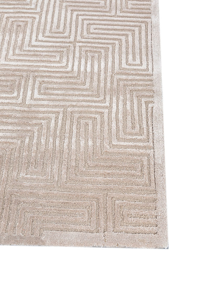 cera ivory wool and viscose hand tufted Rug - Corner cera ivory wool and viscose hand tufted Rug - Corner