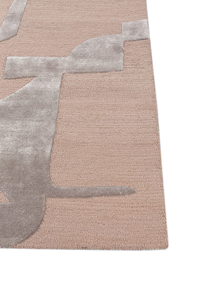 white noise ivory wool and viscose hand tufted Rug - Corner white noise ivory wool and viscose hand tufted Rug - Corner