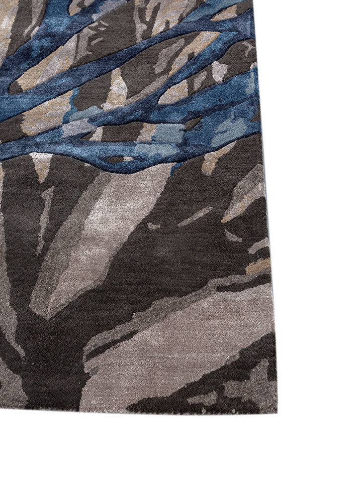 aurelia grey and black wool and viscose hand tufted Rug - Corner