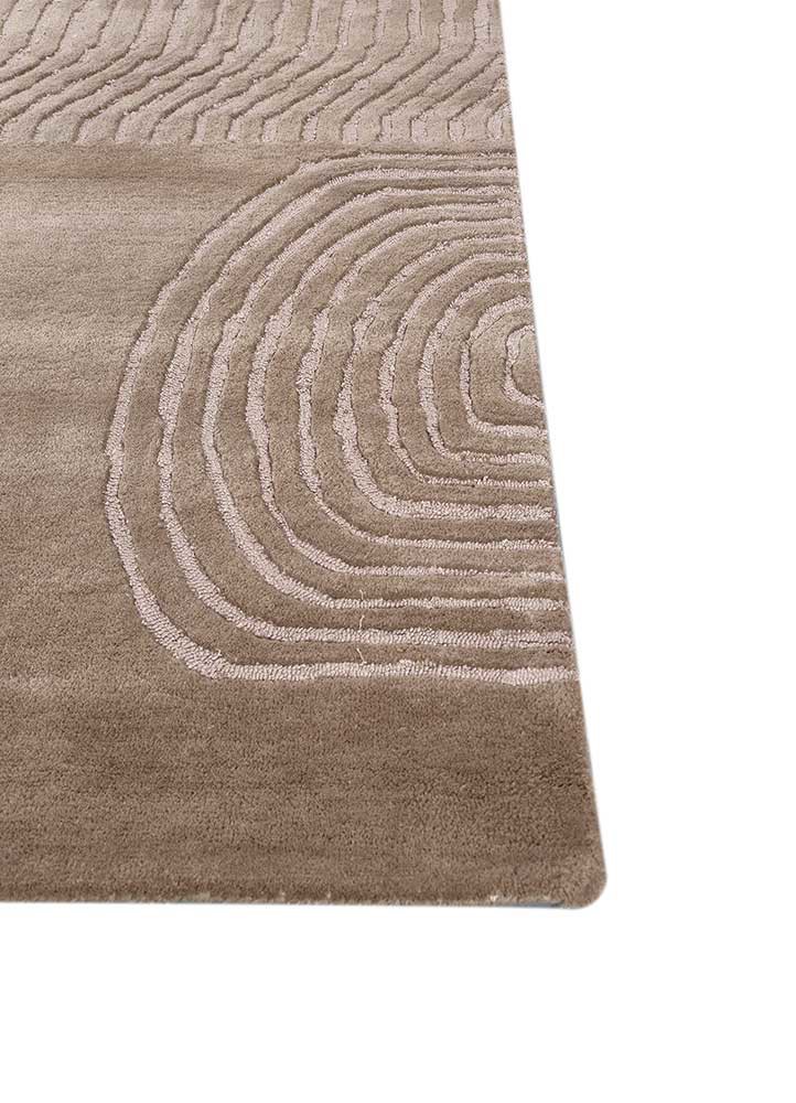 aprezo beige and brown wool and viscose hand tufted Rug - Corner aprezo beige and brown wool and viscose hand tufted Rug - Corner